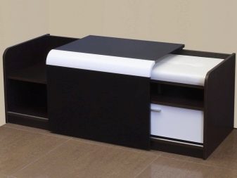 Тумба з сидінням в передпокій (52 фото): види тумбочок з м’яким сидінням у коридор. Особливості дизайну і правила вибору