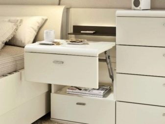 Тумби для спальні (46 фото): як зробити своїми руками? Огляд підвісних тумб під телевізор та для одягу, кутових і довгих білого та іншого кольорів