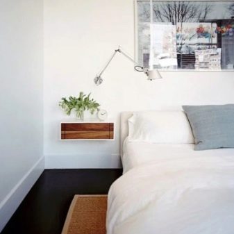 Тумби для спальні (46 фото): як зробити своїми руками? Огляд підвісних тумб під телевізор та для одягу, кутових і довгих білого та іншого кольорів