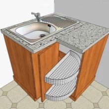 Тумби під мийку на кухню (45 фото): шафи під раковину з розмірами 60х80 та 50х60 см, вибір підлогових кухонних тумбочок