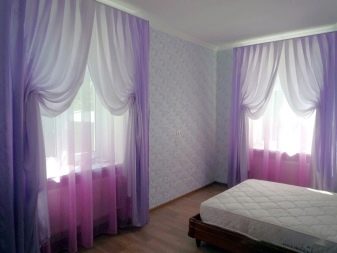 Тюль в спальню (79 фото): дизайн тюлевих штор. Як красиво повісити комплект повітряних штор? Шифонові вироби і тюль з капрону, легка щільна вуаль і інші види