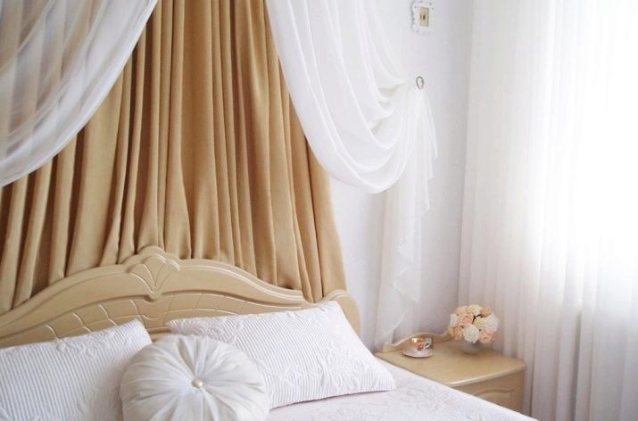Тюль в спальню (79 фото): дизайн тюлевих штор. Як красиво повісити комплект повітряних штор? Шифонові вироби і тюль з капрону, легка щільна вуаль і інші види