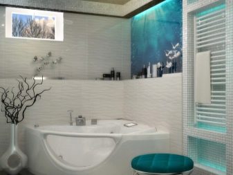Ванна в стилі хай-тек (62 фото): дизайн маленької кімнати в однокімнатній квартирі, вибір меблів і сантехніки
