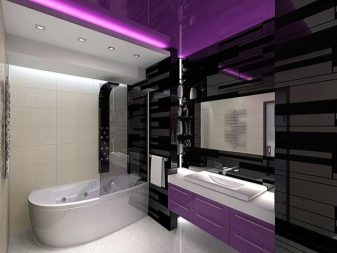 Ванна в стилі хай-тек (62 фото): дизайн маленької кімнати в однокімнатній квартирі, вибір меблів і сантехніки