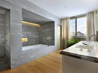 Ванна в стилі хай-тек (62 фото): дизайн маленької кімнати в однокімнатній квартирі, вибір меблів і сантехніки
