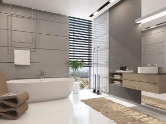 Ванна в стилі хай-тек (62 фото): дизайн маленької кімнати в однокімнатній квартирі, вибір меблів і сантехніки