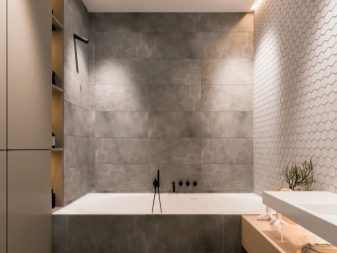 Ванна в стилі хай-тек (62 фото): дизайн маленької кімнати в однокімнатній квартирі, вибір меблів і сантехніки