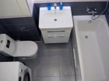 Варіанти дизайну ванної з пральною машиною в «хрущовці» (68 фото): оформлення кімнати з унітазом і без. Варіанти інтер’єру маленької ванної