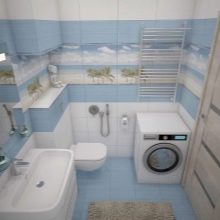 Варіанти дизайну ванної з пральною машиною в «хрущовці» (68 фото): оформлення кімнати з унітазом і без. Варіанти інтер’єру маленької ванної