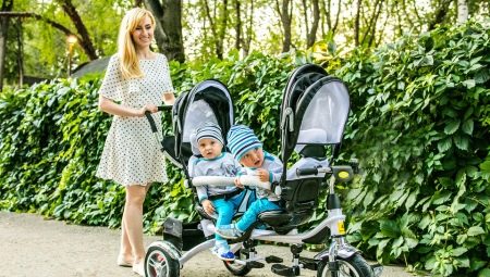 Велосипед для двійні: дитячий двомісний триколісний велосипед з ручкою для двійнят, моделі з двома кріслами для дітей різного віку