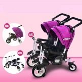 Велосипед для двійні: дитячий двомісний триколісний велосипед з ручкою для двійнят, моделі з двома кріслами для дітей різного віку