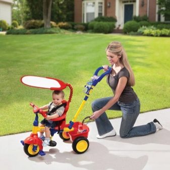 Велосипед-коляска для дитини (45 фото): вибір дитячих триколісних велоколясок від 1 року, огляд складних моделей прогулянкових