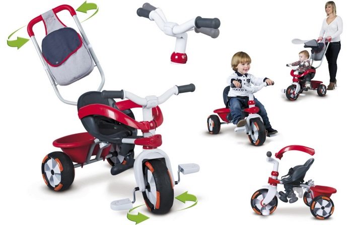 Велосипед-коляска для дитини (45 фото): вибір дитячих триколісних велоколясок від 1 року, огляд складних моделей прогулянкових