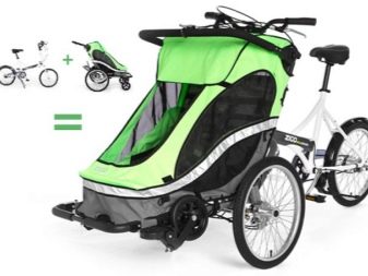 Велосипед-коляска: особливості велоколясок для мами з дитиною, дитячий трансформер і дорослі моделі з люлькою