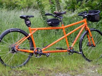 Велосипед-тандем (29 фото): як називається двомісний велосипед з двома сидіннями? Особливості трьох – та чотириколісних велотандемов