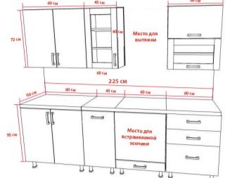 Висота кухонного гарнітура (27 фото): стандартні розміри по висоті кухні від підлоги до верху, висота по зростанню