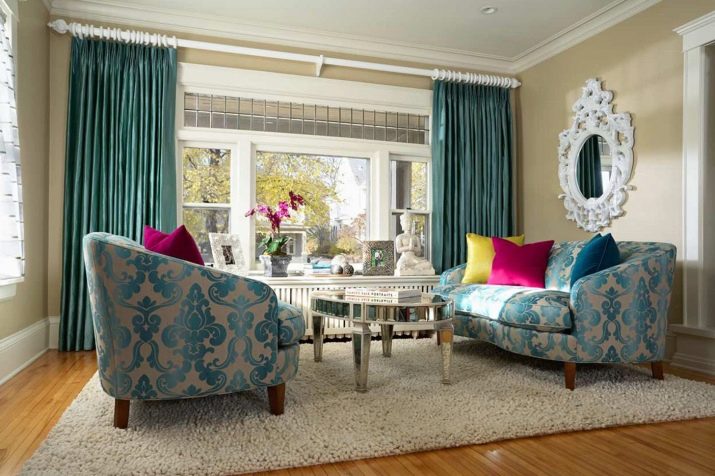 Як підібрати штори у вітальню за кольором шпалер? 62 фото Вдалі колірні поєднання в дизайні інтер’єру залу, вибираємо штори до блакитним та іншим шпалерам