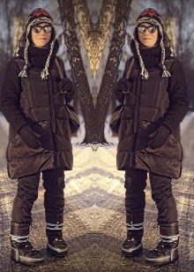 З чим носити жіночі дутики (54 фото): з пальто або курткою, зимові білі і чорні моделі з шубою і сукнею, з пуховиком і спідницею