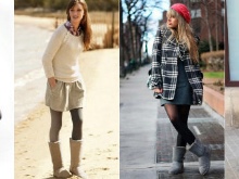 З чим носити жіночі дутики (54 фото): з пальто або курткою, зимові білі і чорні моделі з шубою і сукнею, з пуховиком і спідницею