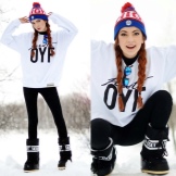 З чим носити жіночі дутики (54 фото): з пальто або курткою, зимові білі і чорні моделі з шубою і сукнею, з пуховиком і спідницею