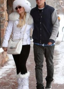 З чим носити жіночі дутики (54 фото): з пальто або курткою, зимові білі і чорні моделі з шубою і сукнею, з пуховиком і спідницею