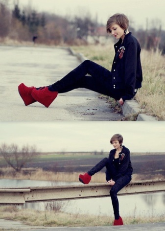 Замшеві ботильйони на танкетці (53 фото): з чим носити зимові моделі з замши