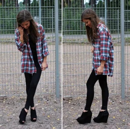 Замшеві ботильйони на танкетці (53 фото): з чим носити зимові моделі з замши