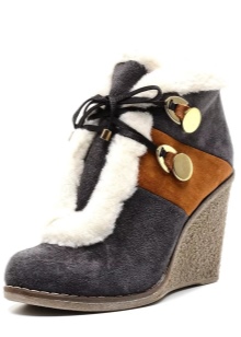 Замшеві ботильйони на танкетці (53 фото): з чим носити зимові моделі з замши