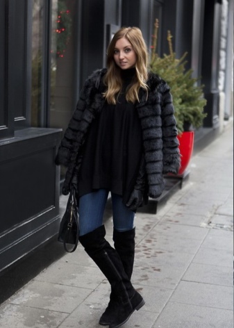 Замшеві чоботи без каблука (52 фото): з чим носити високі сірі і чорні довгі і короткі жіночі моделі із замші