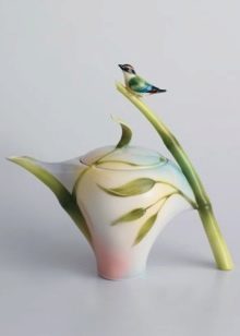 заварювальні чайники Фарфорові: білі дулевские чайники з ситечком для заварки чаю, чайники «Імператорський фарфор»