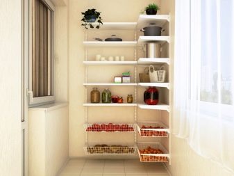 Зберігання на балконі і лоджії (53 фото): ідеї організації системи зберігання речей і взуття, овочів і банок. Вибір місця для функціональної зони