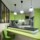 Зелена кухня (111 фото): кухонний гарнітур зеленого кольору в дизайні інтер’єру, вибір зелених шпалер, сіро-зелена і темно-зелена, чорно-зелена і зелено-коричнева кухні