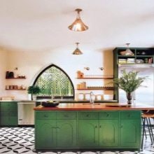 Зелена кухня (111 фото): кухонний гарнітур зеленого кольору в дизайні інтер’єру, вибір зелених шпалер, сіро-зелена і темно-зелена, чорно-зелена і зелено-коричнева кухні