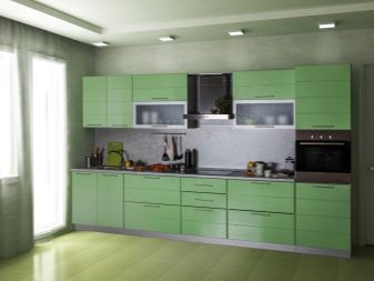 Зелена кухня (111 фото): кухонний гарнітур зеленого кольору в дизайні інтер’єру, вибір зелених шпалер, сіро-зелена і темно-зелена, чорно-зелена і зелено-коричнева кухні