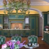 Зелена кухня (111 фото): кухонний гарнітур зеленого кольору в дизайні інтер’єру, вибір зелених шпалер, сіро-зелена і темно-зелена, чорно-зелена і зелено-коричнева кухні