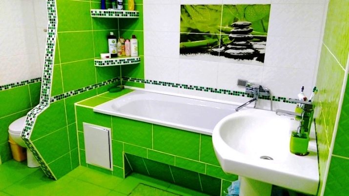 Зелена плитка для ванної (41 фото): керамічна і інша плитка темно – та світло-зеленого кольору у ванній кімнаті. Дизайн плитки на підлогу і стіни в зелених тонах