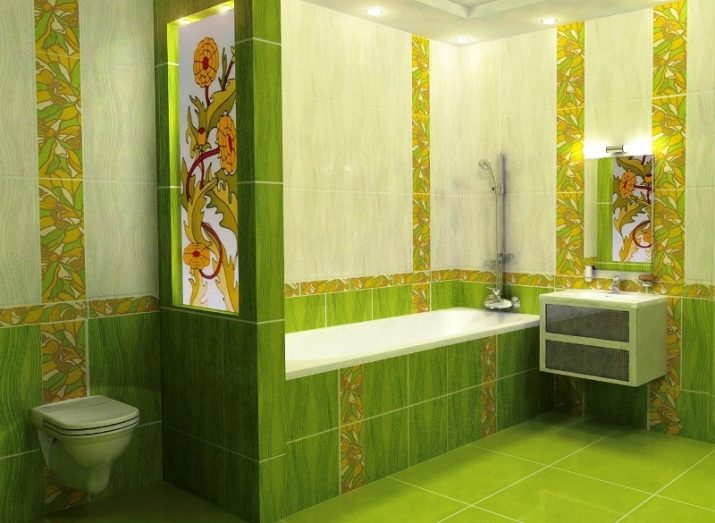 Зелена плитка для ванної (41 фото): керамічна і інша плитка темно – та світло-зеленого кольору у ванній кімнаті. Дизайн плитки на підлогу і стіни в зелених тонах