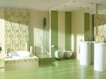 Зелена плитка для ванної (41 фото): керамічна і інша плитка темно – та світло-зеленого кольору у ванній кімнаті. Дизайн плитки на підлогу і стіни в зелених тонах