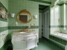 Зелена плитка для ванної (41 фото): керамічна і інша плитка темно – та світло-зеленого кольору у ванній кімнаті. Дизайн плитки на підлогу і стіни в зелених тонах