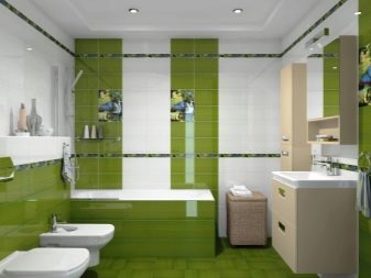 Зелена плитка для ванної (41 фото): керамічна і інша плитка темно – та світло-зеленого кольору у ванній кімнаті. Дизайн плитки на підлогу і стіни в зелених тонах
