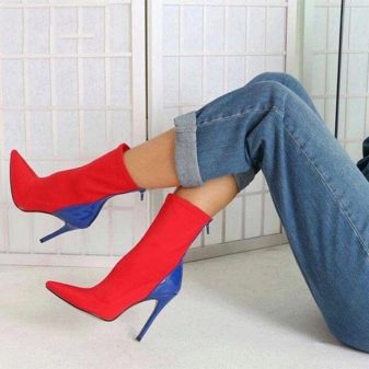 Жіночі напівчобітки (76 фото): з чим носити білі, червоні і інших кольорів, гумові і шкіряні, спортивні моделі без каблука і інші?