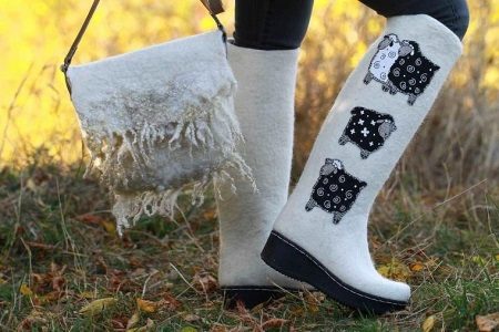 Жіночі валянки на гумовій підошві (67 фото): моделі на гумовій дитячі і дорослі, розмірна таблиця, сучасні короткі валянки