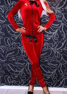 жіночі Велюрові спортивні костюми (95 фото): костюми великих розмірів з велюру, брендові та зі стразами, в чорному кольорі