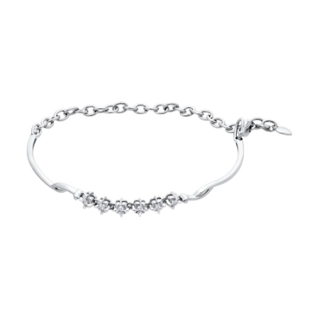 Жіночий браслет з білого золота (78 фото): моделі з жовтим металом з топазами і сапфірами, тонкі і товсті на руку, від Тіффані