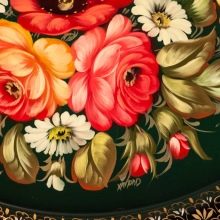 Жостовский піднос: історія промислу, етапи розпису посуду. Форми розписного посуду