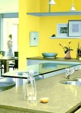 Жовті стіни на кухні (34 фото): шпалери жовтого і лимонного кольору в інтер’єрі. Варіанти дизайну і поєднань