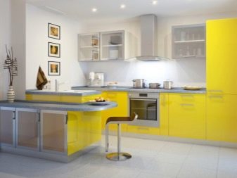 Жовта кухня (88 фото): кухонні гарнітури чорно, біло-зелено – та синьо-жовтого, лимонного і інших кольорів в інтер’єрі, приклади дизайну