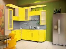 Жовта кухня (88 фото): кухонні гарнітури чорно, біло-зелено – та синьо-жовтого, лимонного і інших кольорів в інтер’єрі, приклади дизайну