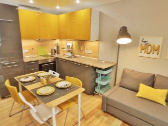 Жовта кухня (88 фото): кухонні гарнітури чорно, біло-зелено – та синьо-жовтого, лимонного і інших кольорів в інтер’єрі, приклади дизайну