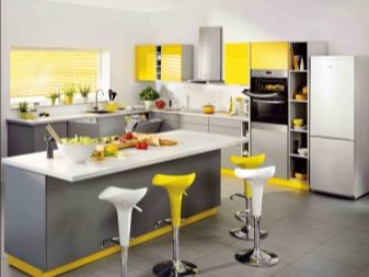 Жовта кухня (88 фото): кухонні гарнітури чорно, біло-зелено – та синьо-жовтого, лимонного і інших кольорів в інтер’єрі, приклади дизайну